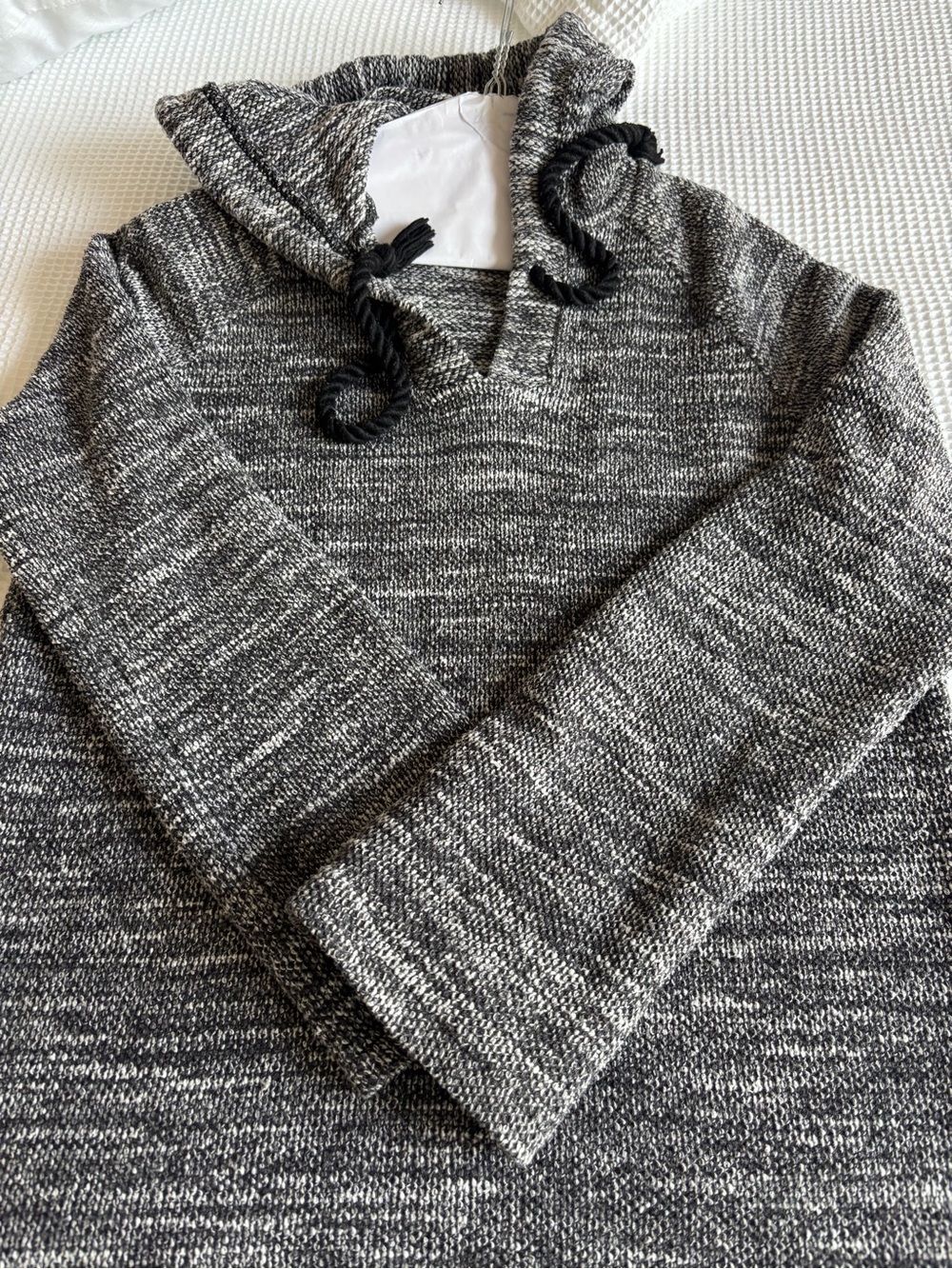 Women’s Marled Gray Hoodie Sweater - Classic Pullover